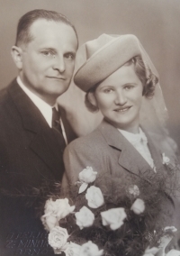 Bedřich and Milada Šulc, wedding photo 1939