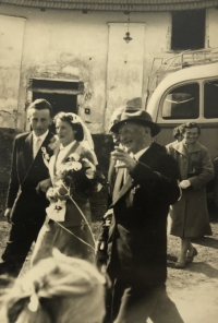 From the wedding of Eva and Josef Bříza, 1959 