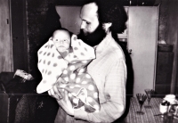 With his first child Tobiáš 