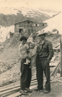 The Allan family in Switzerland. 1953