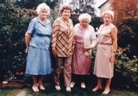 Elizabeth - the mother of the witness (the second one from the left) with sisters Angela, Felizitas and Regina / Germany / 1960s