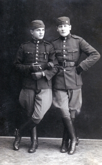 Father Johann Kolek (on the left), the 1920s