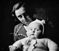 Karel Soukup with his mum Emilie, January 1938