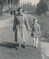 Mother Sonja with Deanna, Nymburk, 1952