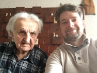 Jiří Kotlový with his grandson, 2022, Zlín