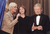 Celebration of Václav Neckář's sixtieth birthday, with Marta Kubišová and Helena Vondráčková, 2003