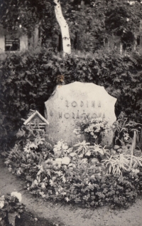 Family grave in the cemetery in Bolevec