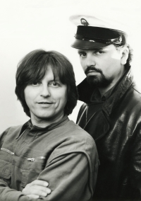 Brothers Václav and Jan Neckář, photo by Alan Pajer, 1984