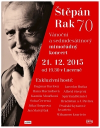 A poster for Štěpán Rak's concert, 2015