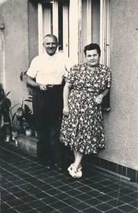 His grandfather, Julius Mézeš, with his grandmother, Mária Mézeš, Bratislava, 1959