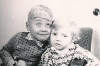 Peter Stuchlík with his sister, Katrin, 1961