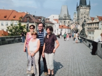 With colleagues on a trip, Prague
