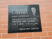 Memorial plaque A. Schránila na I. st. primary school