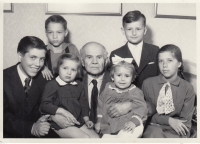 The Vaněk family, Milada in the lower right corner