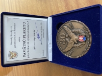commemorative plaque from the Slovak Aviation Association