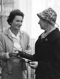 The witness with Ms Moserová, 1973