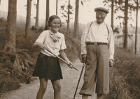 Mother Sonja with grandfather František a week before his transport, 1943
