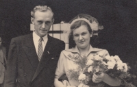 Wedding photo of Erna and Vladimir Podhorsky, 11. 8. 1951