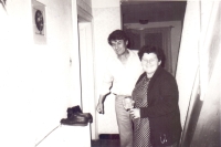Husband Karel, sister Marie, camping in Vizovicích, year 1988 