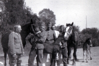 Jan Klus's uncle Jiří Czudek (in the middle) in the Wehrmacht / World War II