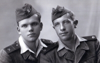 Jan Klus (on the left) / circa 1950