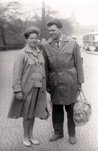 Jan Klus with his wife Anděla / Praha / 1965