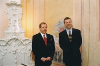 Petr Kolář with President Václav Havel, 1999