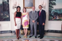 Mr and Mrs Kolářs with the President of the US Barack Obama and his wife Michelle, 2009