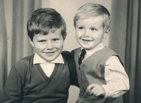 With brother Pavel (R), ca 1968