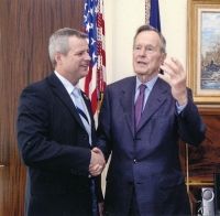 With George Bush Sr., 2008