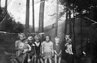 Stanislav Navrátil (the youngest child) / with his sisters and cousins / around 1942