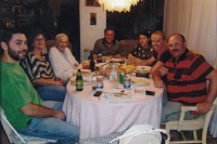 From the right: Jiří Löwy, wife, Iva Weiner, Michal Weiner, Hana Weiner, Michal Weiner's son and his wife (relatives from America)