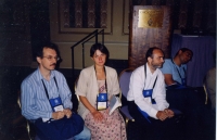 2000, August - Chicago (USA) tobacco control conference - from left to right: Konstantin Krasovsky, Anna Dovbakh, a participant from Georgia, ...
