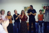 2003 - Sarajevo (Bosnia), EGTYF training on activism - ..., Anna, Angela (Germany), Emma Mets (Estonia), ..., Valentyna Ivanova (Ukraine), Karina Maksymenko (Germany)