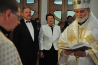 Rite of confirmation of marriage vows, 25th anniversary of marriage. On 16 October 2012, Bishop Borys Gudziak and Father Ihor Petsiukh performed the ceremony. 