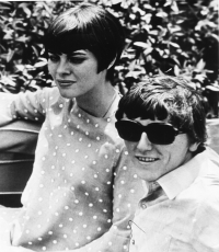 With Mireille Mathieu in Cannes,  1968