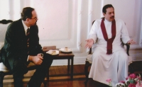 The witness with the President of Sri Lanka, 2003
