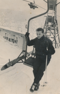 Samuel Machek skiing, 1963