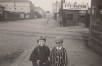 In front of the Škoda headquarters, in 1938
