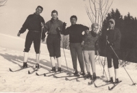 Jaromír Rychtr with friends, circa 1966