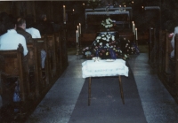 Pavel Wonka’s memorial service in church; Vrchlabí, 1988