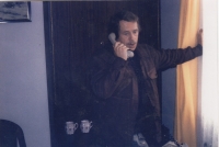 Václav Havel calling Radio Free Europe from Dušan Perička’s place, 1988