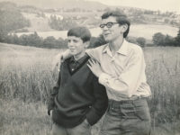 With his younger brother in Liberec, July 1966