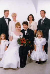 Syn Ladislav na svatební fotografii