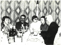 From left to right: Vasyl Kulia, Hryhorii Herchak, Olya Stokotelna, Liuba Marynovych, Borys Antonenko-Davydovych 
