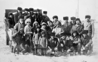 A farewell photo with the people of Saralzhyn (where Myroslav was serving his exile)