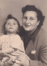 Alexandra Strnadová with her mother, Ella, the early 1950s 

