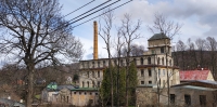 The building of the former Bytex textile factory where the witness worked, originally Bienert's spinning mill, now the Jizera Mountains Museum