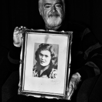 Vladislav Drajsajtl with a photo of his mother-in-law Žofia Kopková, Olomouc, March 22, 2023