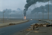 Burning oil field in Kuwait, 1991